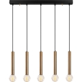 TEMPO cable-hung chandelier 5xE27/40W/230V, gold