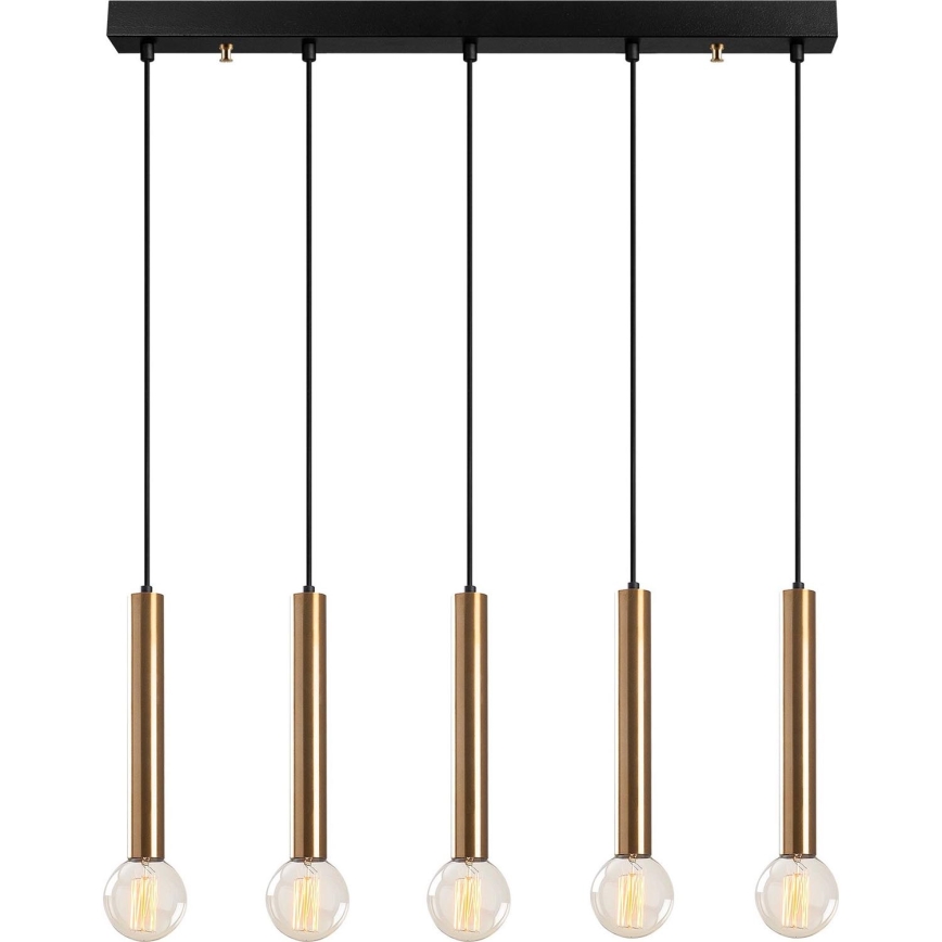 TEMPO cable-hung chandelier 5xE27/40W/230V, gold