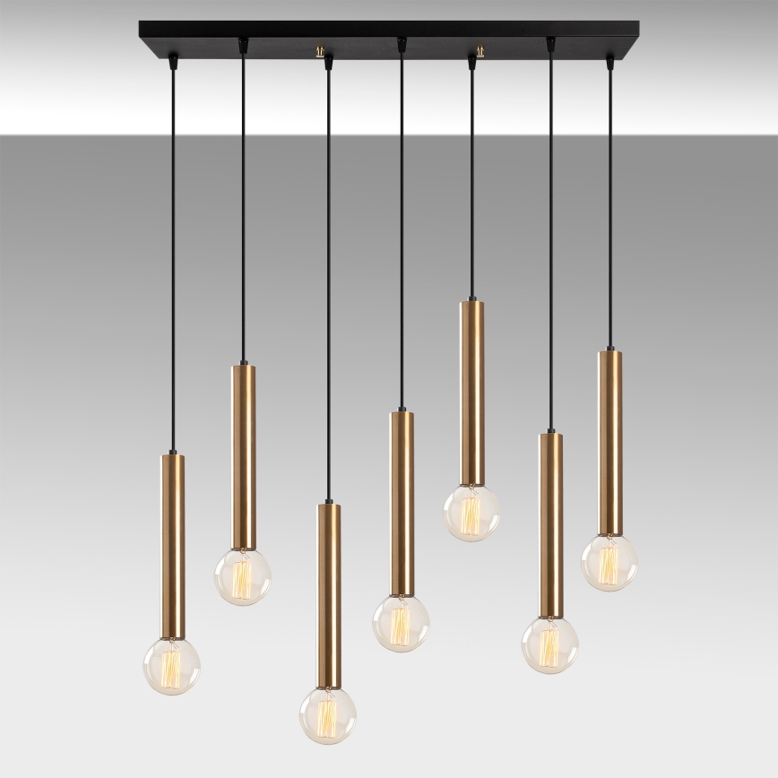 TEMPO Cable Pendant Light 7xE27/40W/230V, Gold