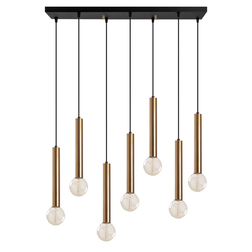 TEMPO Cable Pendant Light 7xE27/40W/230V, Gold