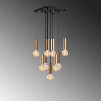 TEMPO Cable-Suspended Chandelier 9xE27/40W/230V, Gold