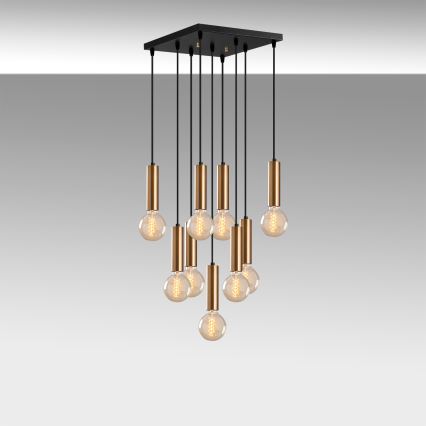 TEMPO Cable-Suspended Chandelier 9xE27/40W/230V, Gold