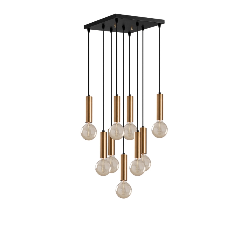 TEMPO Cable-Suspended Chandelier 9xE27/40W/230V, Gold