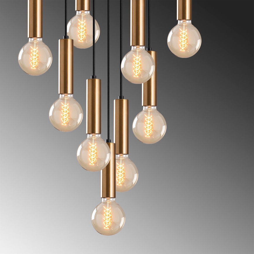 TEMPO Cable-Suspended Chandelier 9xE27/40W/230V, Gold
