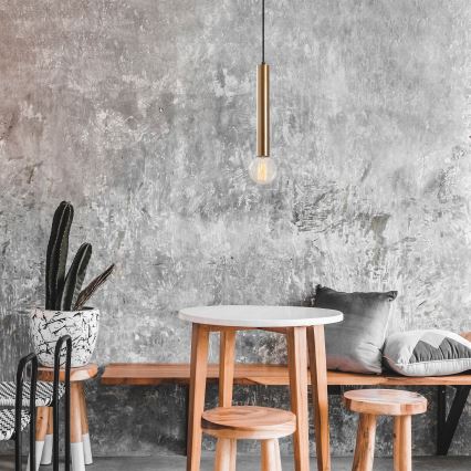 TEMPO pendant light on cable 1xE27/40W/230V, gold
