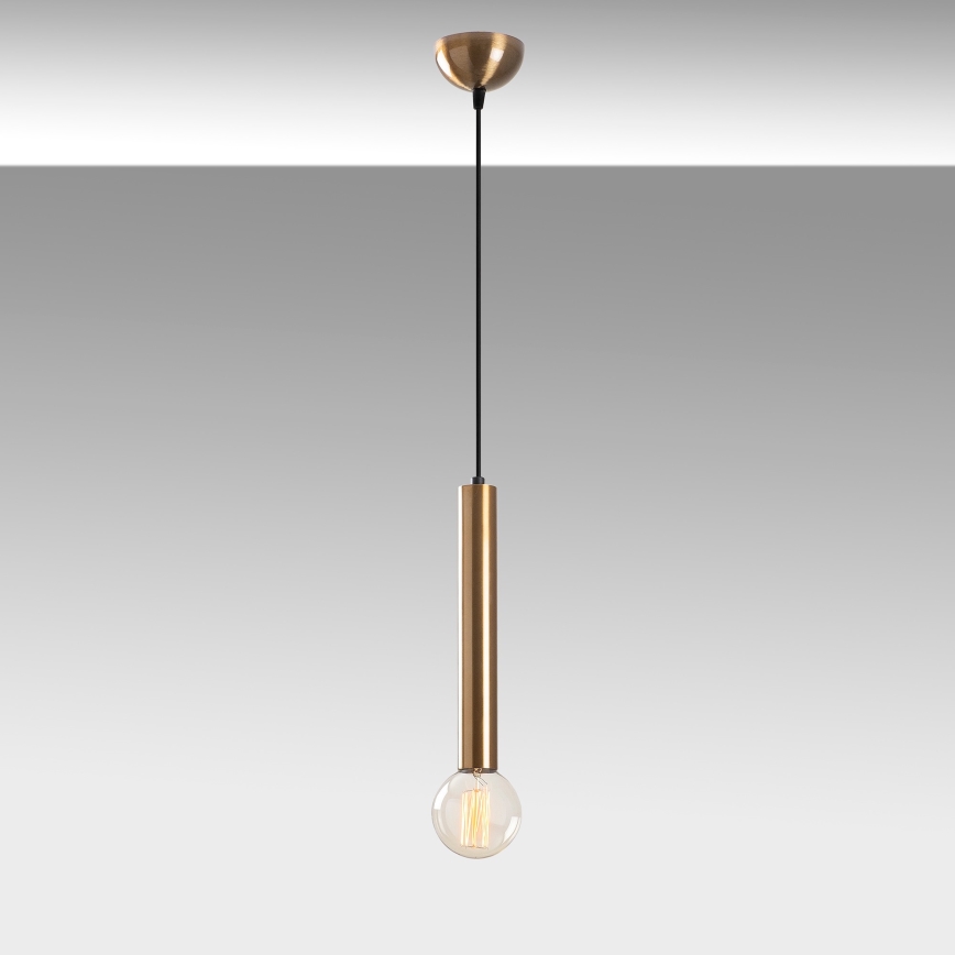 TEMPO pendant light on cable 1xE27/40W/230V, gold