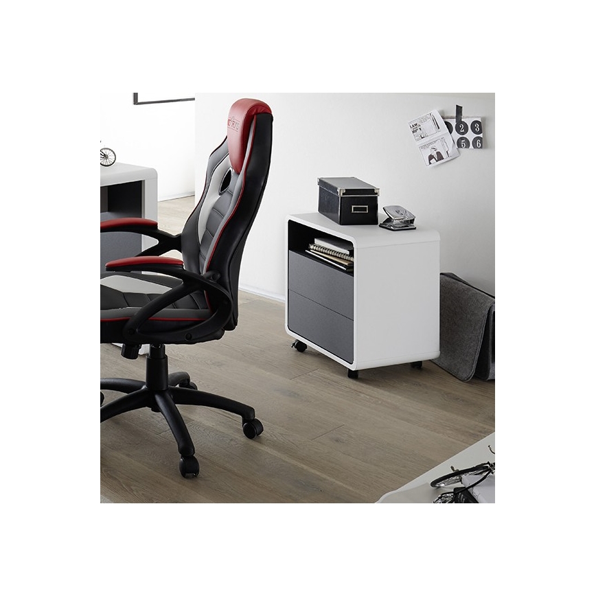 TEO Office Pedestal White/Anthracite