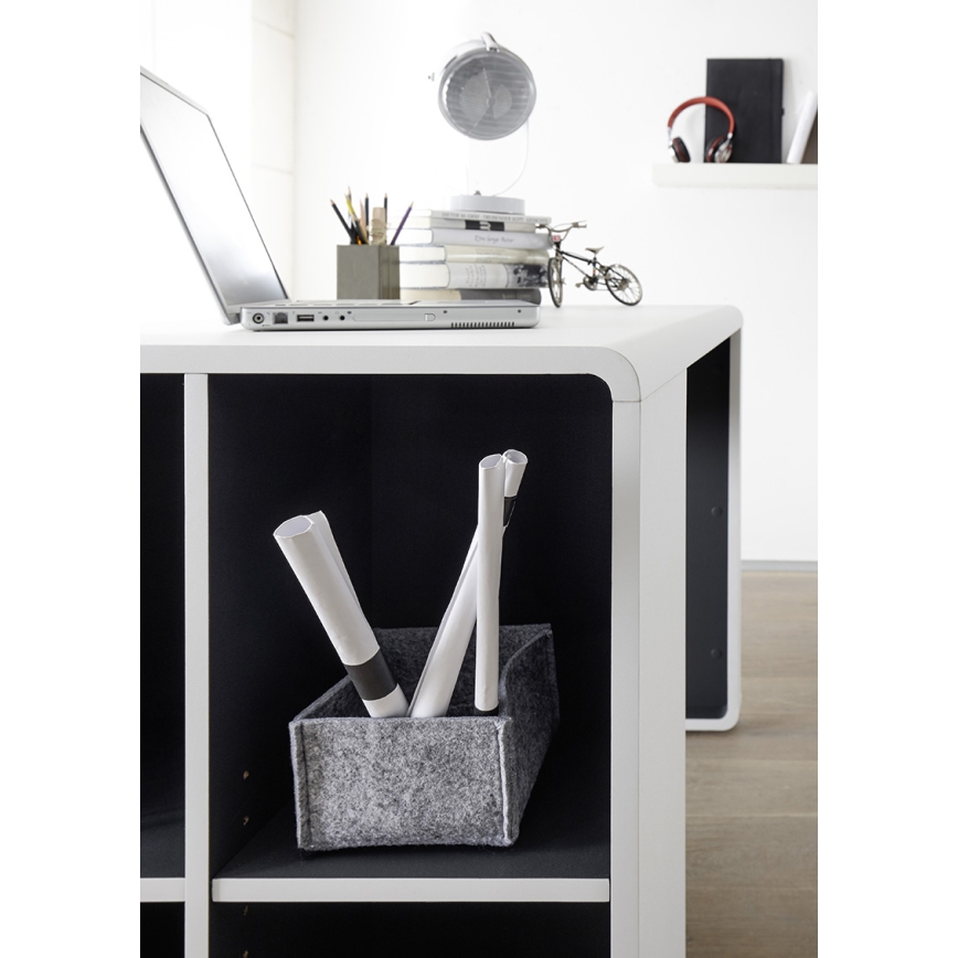 TEO Writing Desk – White/Anthracite