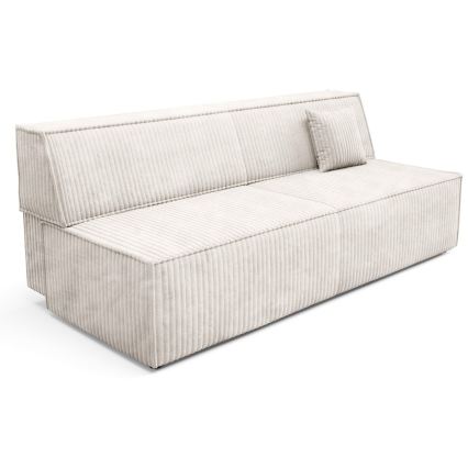 TERAMO beige three-seater sofa bed with storage