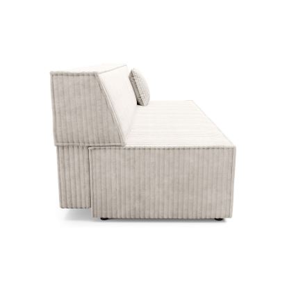 TERAMO beige three-seater sofa bed with storage