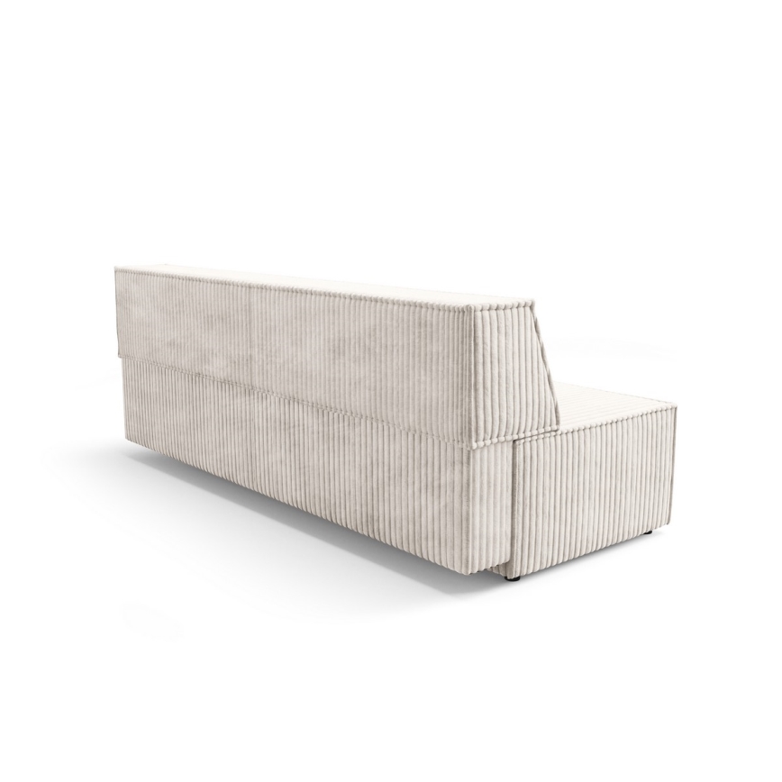 TERAMO beige three-seater sofa bed with storage