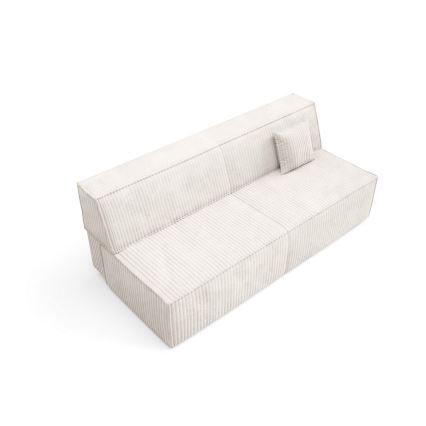 TERAMO beige three-seater sofa bed with storage