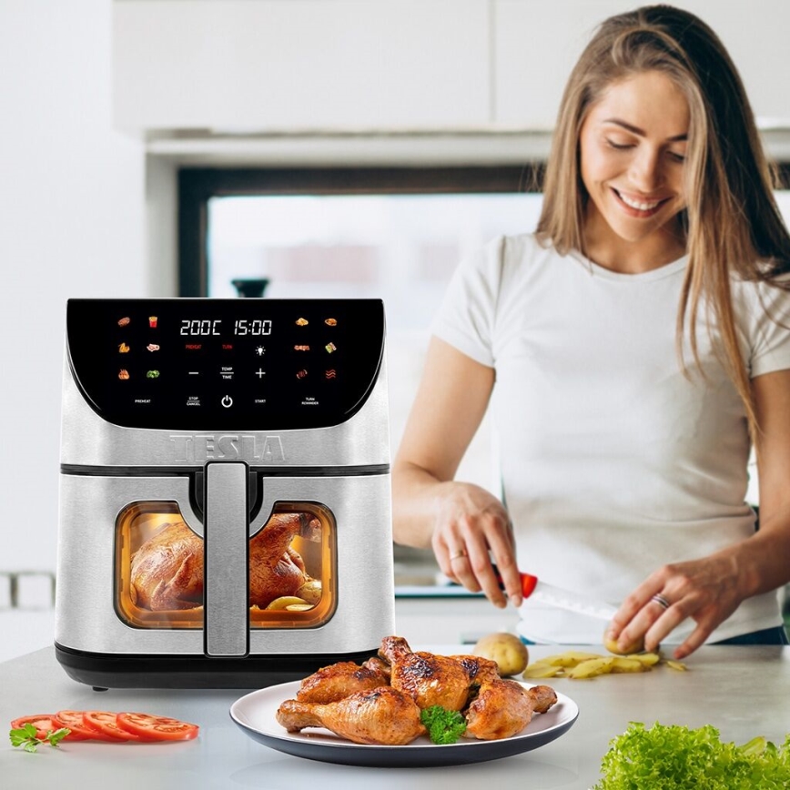TESLA Electronics AirCook - Smart multifunctional digital hot air fryer 9 l 1700W/230V Wi-Fi