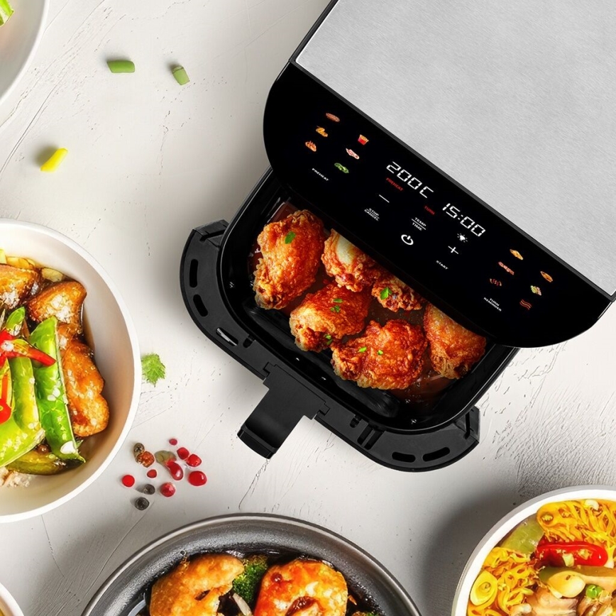 TESLA Electronics AirCook - Smart multifunctional digital hot air fryer 9 l 1700W/230V Wi-Fi