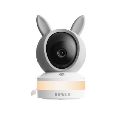 TESLA Electronics Bambino - Smart Baby Monitor 4 MP (2560p), 5V, Wi-Fi, Tuya, Gray/White