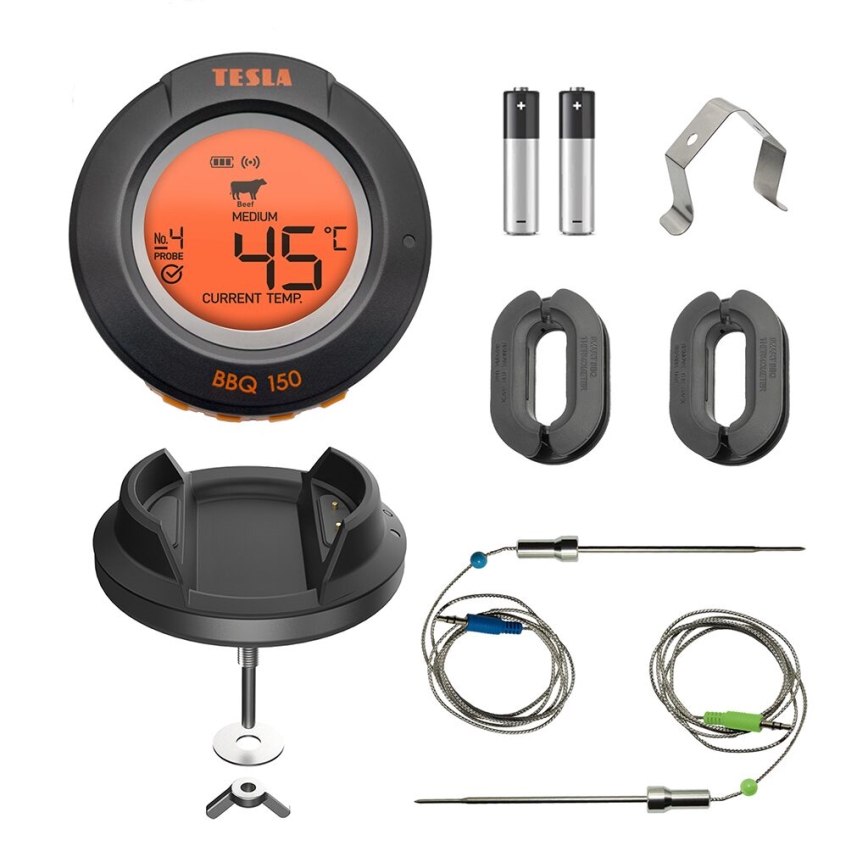 TESLA Electronics Cook - Digital meat thermometer with probe 0-400 °C 2xAA IP65