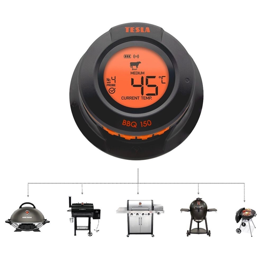 TESLA Electronics Cook - Digital meat thermometer with probe 0-400 °C 2xAA IP65