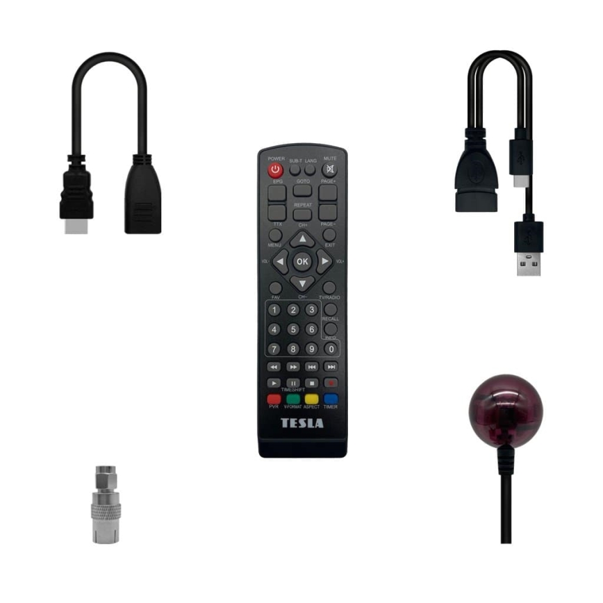 TESLA Electronics - DVB-T2 H.265 (HEVC) receiver, HDMI-CEC 2xAAA + remote control