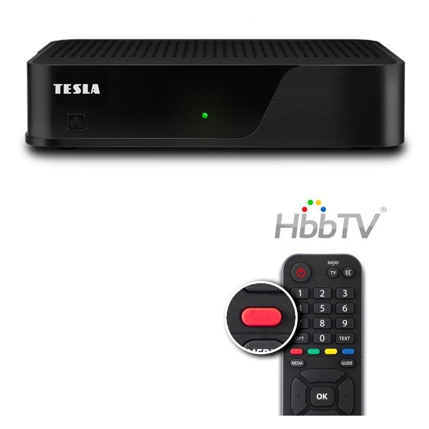 TESLA Electronics - DVB-T2 H.265 (HEVC) receiver with HbbTV 12V + remote control