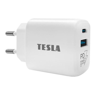 TESLA Electronics - Fast charging adapter Power Delivery 25W white