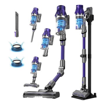 TESLA Electronics PureStar - Flexible cordless stick vacuum cleaner 2in1 250W/2200 mAh grey/purple