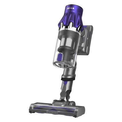 TESLA Electronics PureStar - Flexible cordless stick vacuum cleaner 2in1 250W/2200 mAh grey/purple