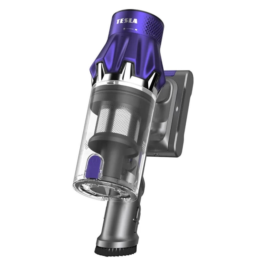 TESLA Electronics PureStar - Flexible cordless stick vacuum cleaner 2in1 250W/2200 mAh grey/purple