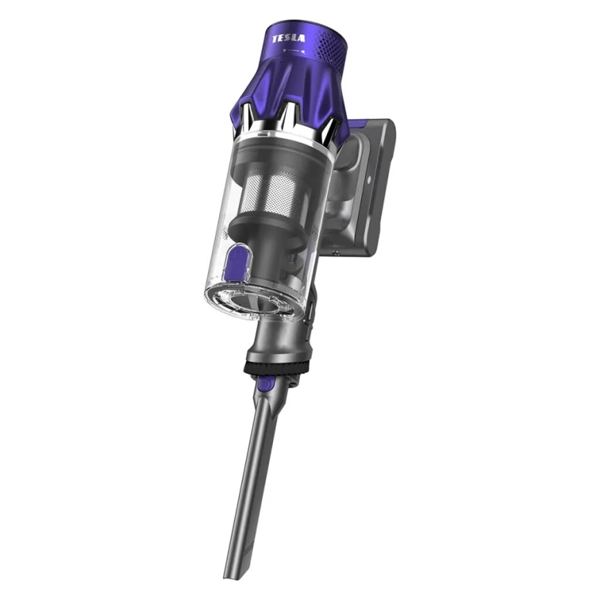 TESLA Electronics PureStar - Flexible cordless stick vacuum cleaner 2in1 250W/2200 mAh grey/purple