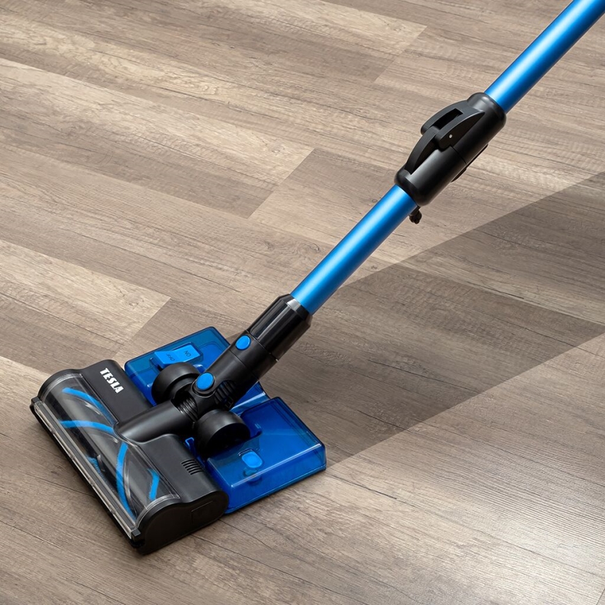 TESLA Electronics PureStar - Flexible cordless stick vacuum cleaner 3in1 300W/2200 mAh black/blue