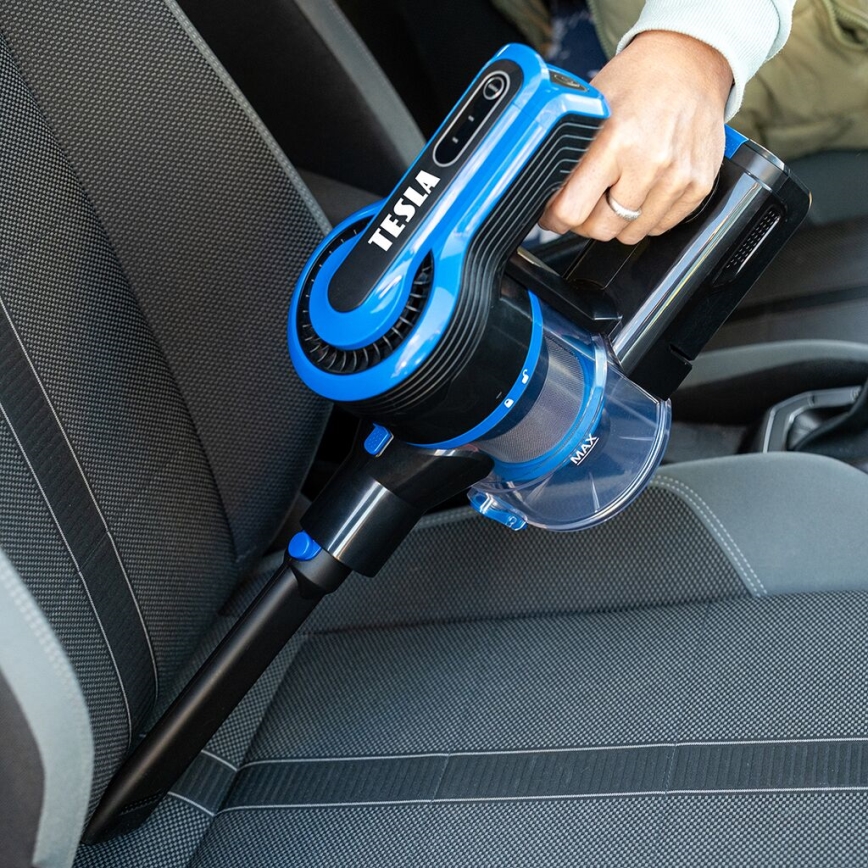 TESLA Electronics PureStar - Flexible cordless stick vacuum cleaner 3in1 300W/2200 mAh black/blue