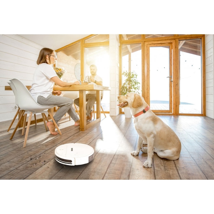TESLA Electronics RoboStar - Smart robotic vacuum cleaner 2in1 2500 mAh Wi-Fi Tuya white + remote control