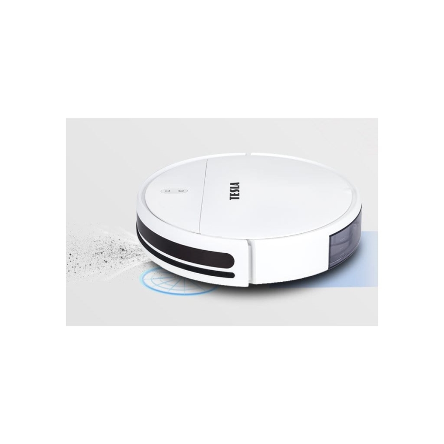 TESLA Electronics RoboStar - Smart robotic vacuum cleaner 2in1 2500 mAh Wi-Fi Tuya white + remote control