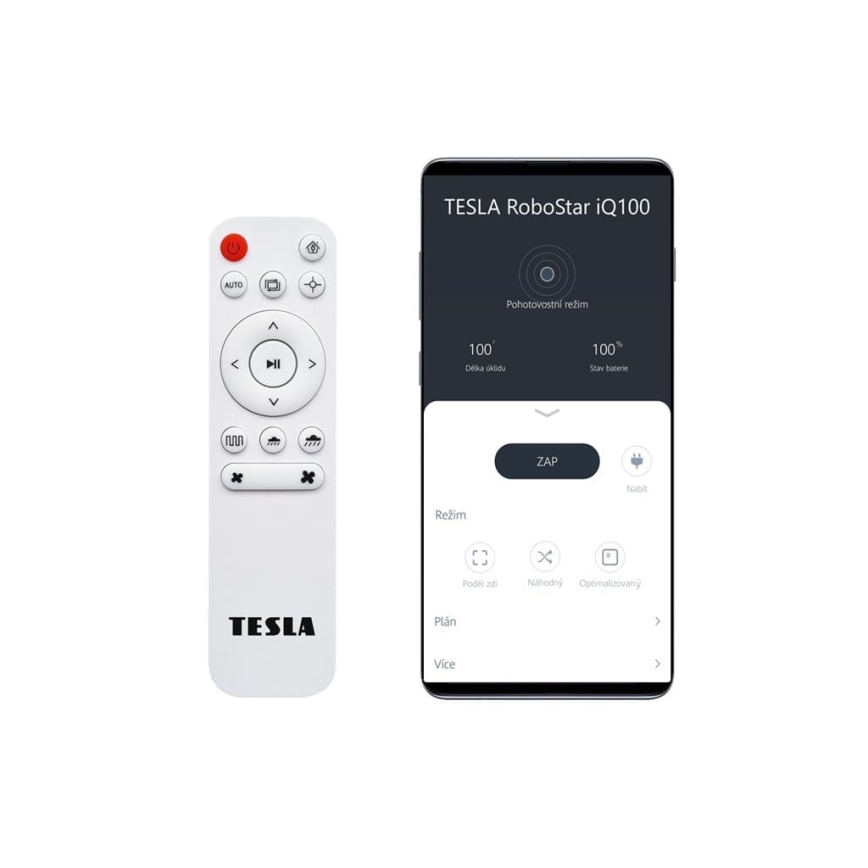 TESLA Electronics RoboStar - Smart robotic vacuum cleaner 2in1 2500 mAh Wi-Fi Tuya white + remote control