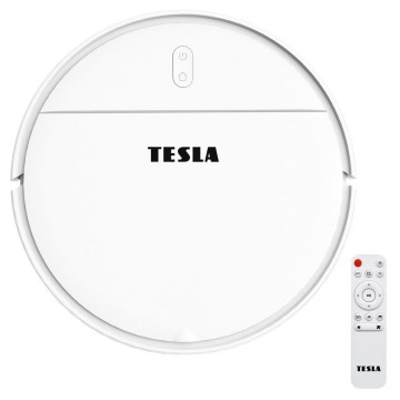 TESLA Electronics RoboStar - Smart robotic vacuum cleaner 2in1 2500 mAh Wi-Fi Tuya white + remote control