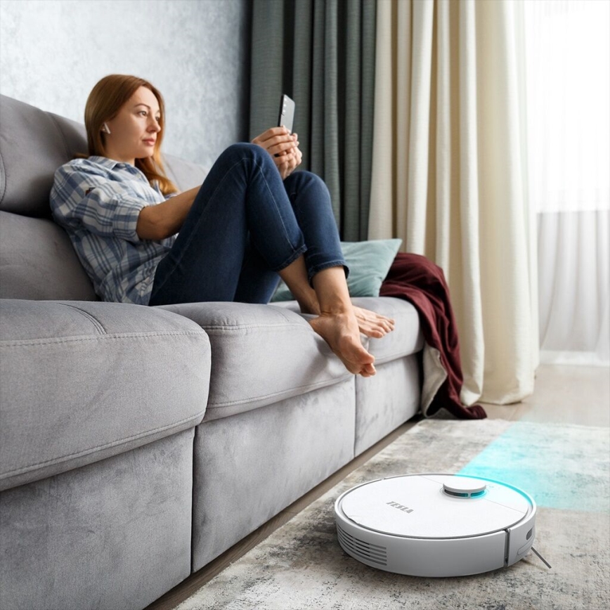 TESLA Electronics RoboStar - Smart robotic vacuum cleaner 2in1 2550 mAh Wi-Fi white