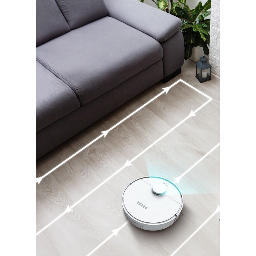 TESLA Electronics RoboStar - Smart robotic vacuum cleaner 2in1 2550 mAh Wi-Fi white