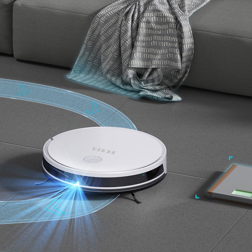 TESLA Electronics RoboStar - Smart robotic vacuum cleaner 2in1 2600 mAh Wi-Fi white + remote control