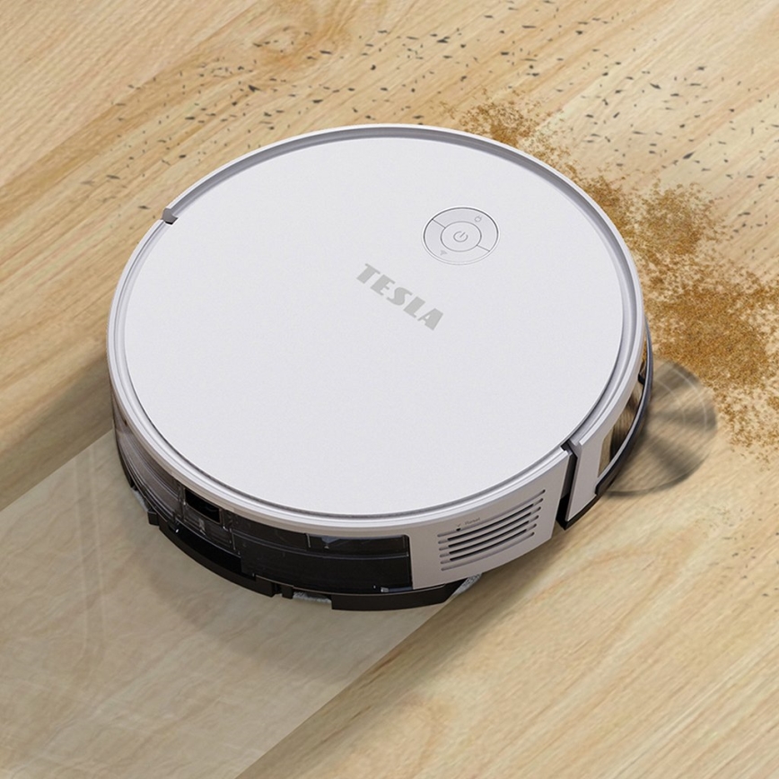 TESLA Electronics RoboStar - Smart robotic vacuum cleaner 2in1 2600 mAh Wi-Fi white + remote control