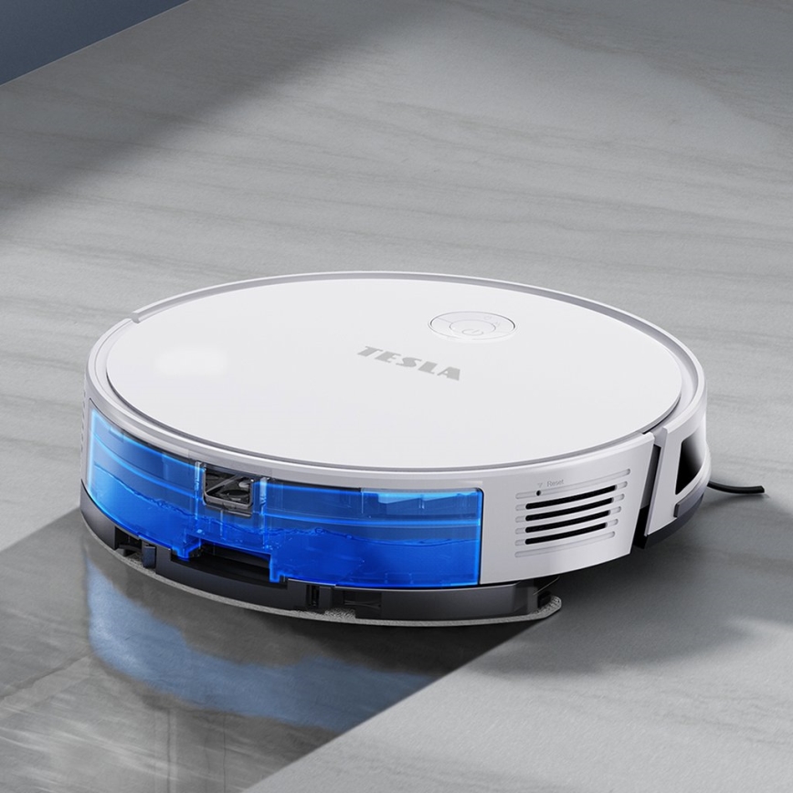 TESLA Electronics RoboStar - Smart robotic vacuum cleaner 2in1 2600 mAh Wi-Fi white + remote control