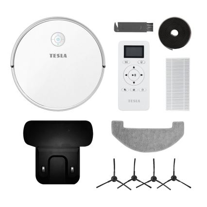 TESLA Electronics RoboStar - Smart robotic vacuum cleaner 2in1 2600 mAh Wi-Fi white + remote control
