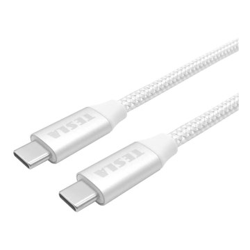 TESLA Electronics - USB cable USB-C 3.2 connector Power Delivery 1m 100W white