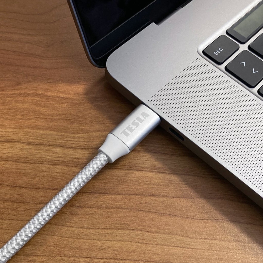 TESLA Electronics - USB cable USB-C 3.2 connector Power Delivery 1m 100W white