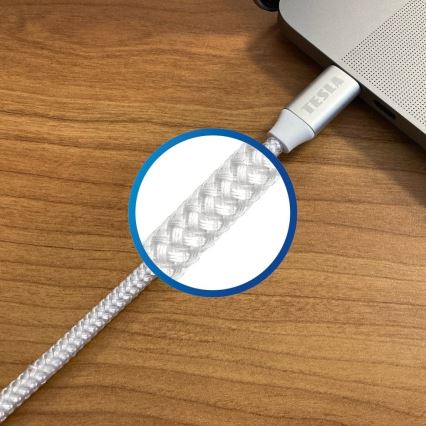 TESLA Electronics - USB cable USB-C 3.2 connector Power Delivery 1m 100W white