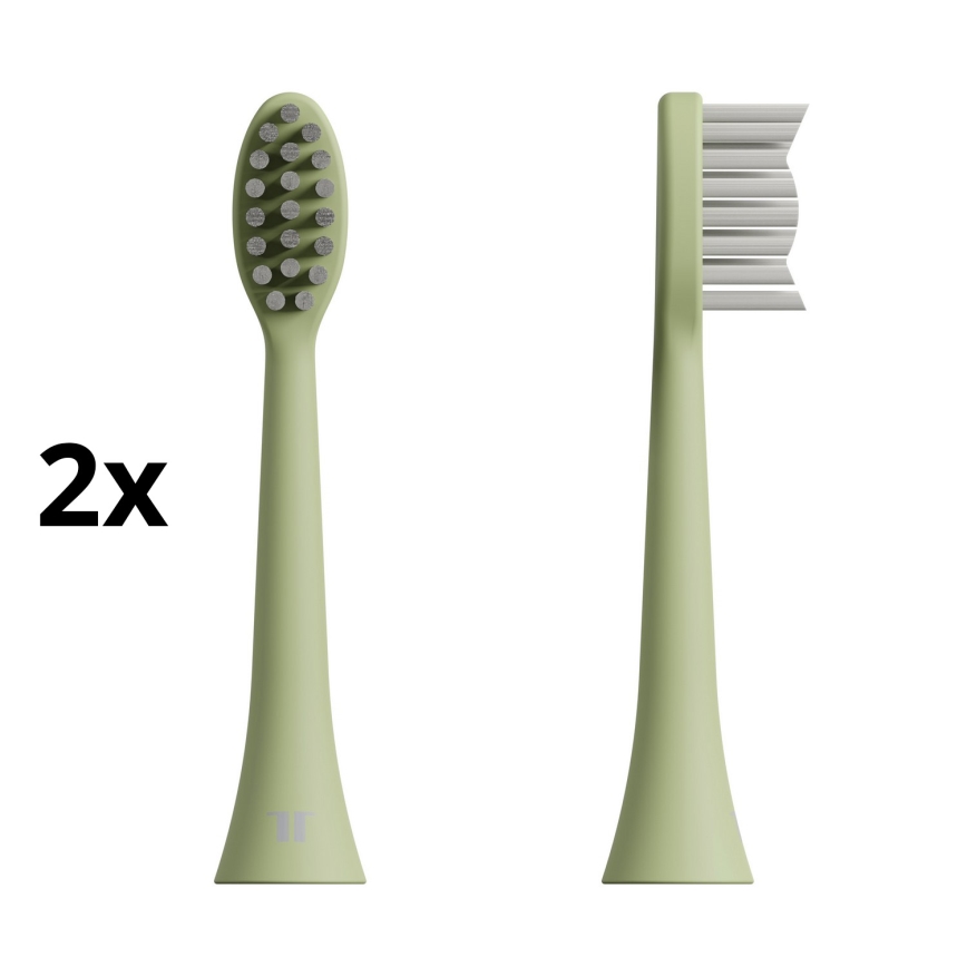 TESLA Smart - SET 2x Replacement head for sonic toothbrush TS200 green