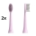 TESLA Smart - SET 2x Replacement head for sonic toothbrush TS200 pink