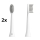 TESLA Smart - SET 2x Replacement head for sonic toothbrush TS200 white