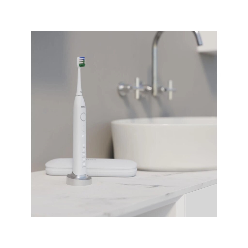 TESLA Smart - SET 4x Replacement head for sonic toothbrush TS400 white