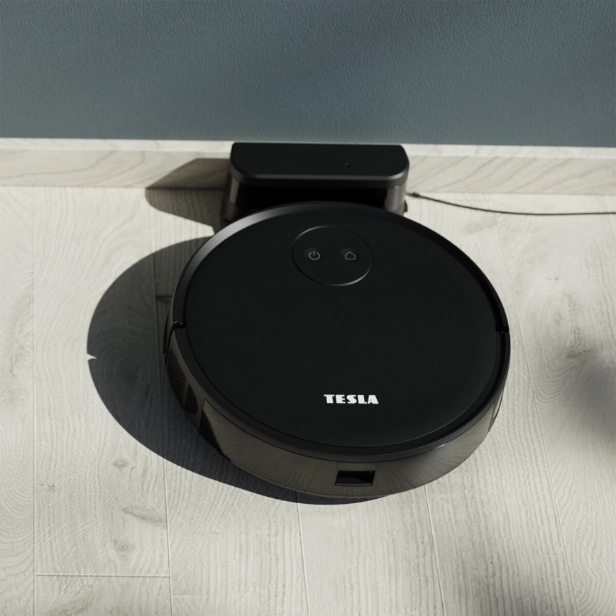 TESLA Smart - Smart robotic vacuum cleaner 2in1 2000 mAh Wi-Fi black + remote control