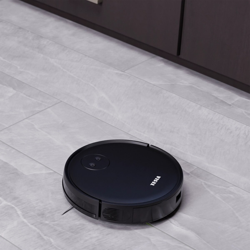 TESLA Smart - Smart robotic vacuum cleaner 2in1 2000 mAh Wi-Fi black + remote control