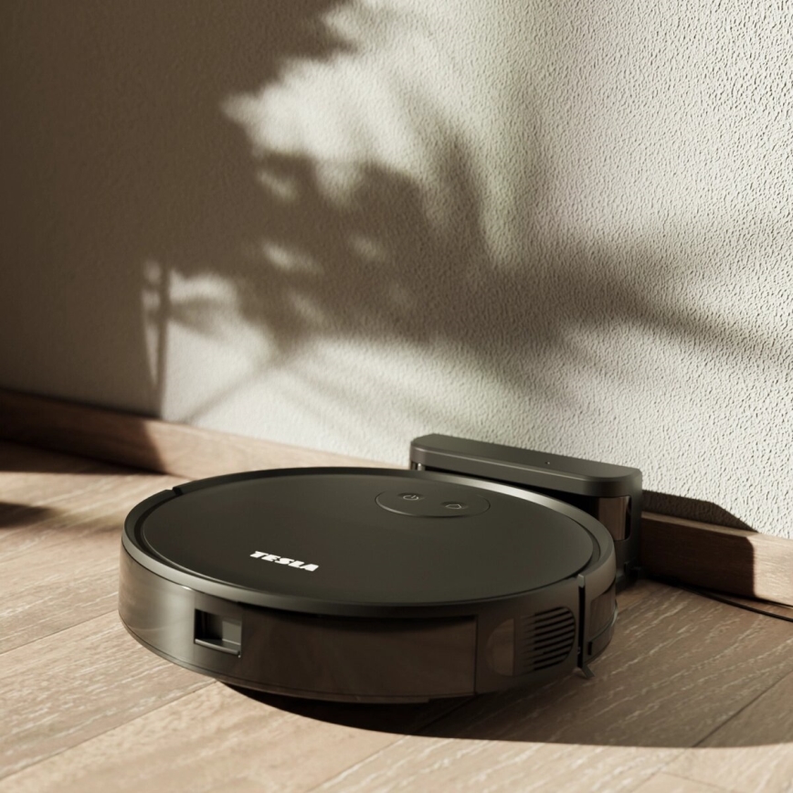 TESLA Smart - Smart robotic vacuum cleaner 2in1 2000 mAh Wi-Fi black + remote control